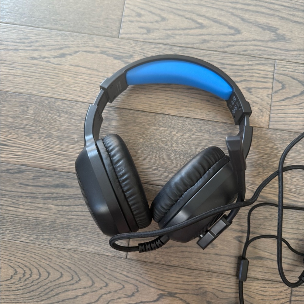 Gaming Headset with Blue and Black Design